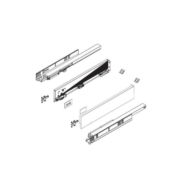 Szuflada Amix SLIMBOX 3D 350mm h88 NISKA BIAŁA-11904