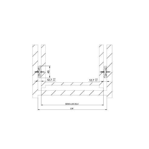 Prowadnica kulkowa 300mm push-open REJS SOFT 30kg-12171