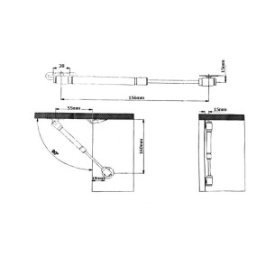 Podnośnik siłownik gazowy 80N KRÓTKI - Rejs-12246 2