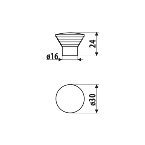 Gałka meblowa GA08 fi30 GAMET CZARNY MAT-12613