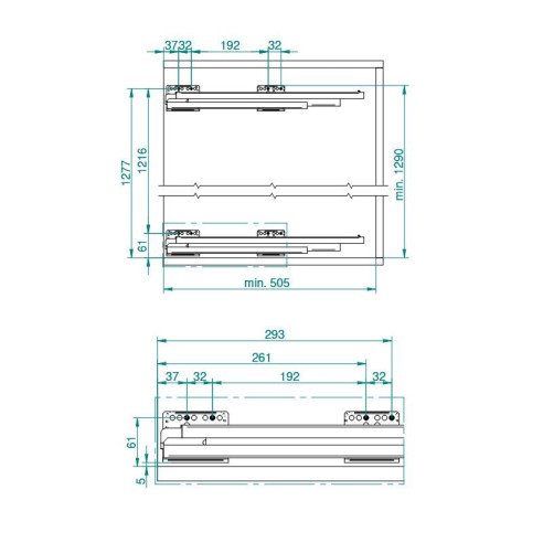 Kosz CARGO MAXIMA MIDI CLASSIC Rejs BOCZNE 20cm L-12663
