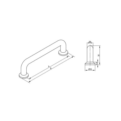 Uchwyt meblowy LIRA Rejs 256mm CZARNY MAT-12875