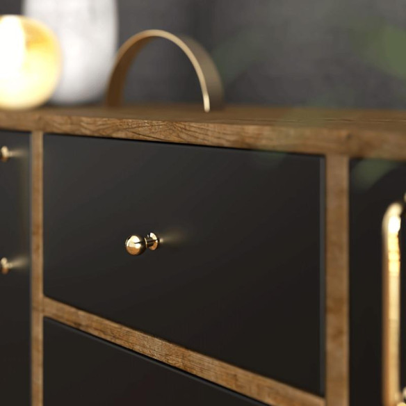 Gałka meblowa LIRA Rejs CZARNY MAT-12901