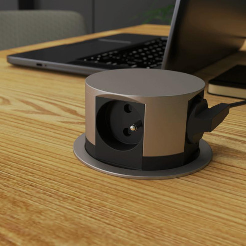 Przedłużacz Elektrima Ring 100mm 4x230V ALUMINIUM-13061