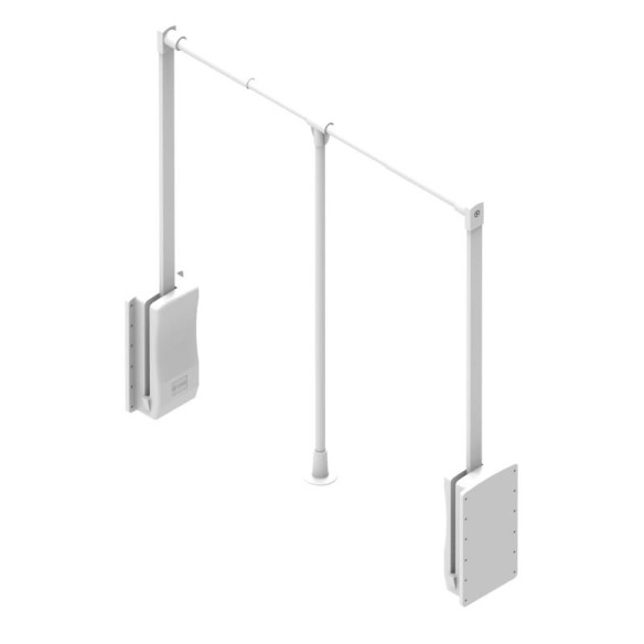 Pantograf BASIC wieszak opuszczany 89-122cm BIAŁY-13126