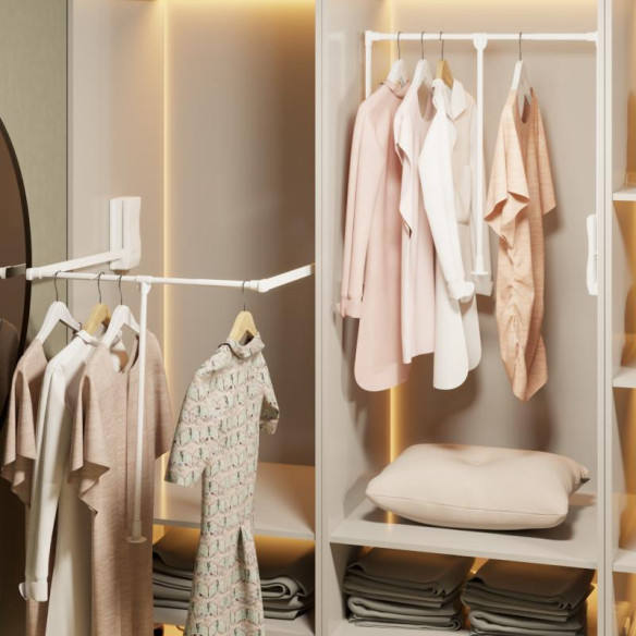 Pantograf BASIC wieszak opuszczany 89-122cm BIAŁY-13127