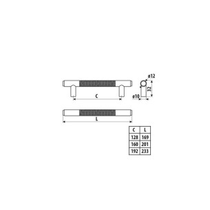 Uchwyt RE32 GAMET 128mm CZARNY SUPER MAT-13711 2