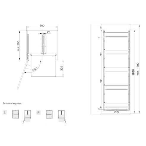 Cargo Maxi FRONT SPACE Rejs grafit 60cm-13916