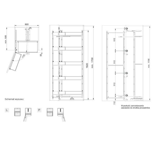 Cargo Maxi FRONT SPACE DUO Rejs grafit 60cm-13930