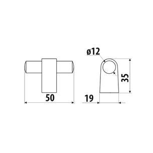 Gałka GS44 GAMET ZŁOTY MAT-14056 2