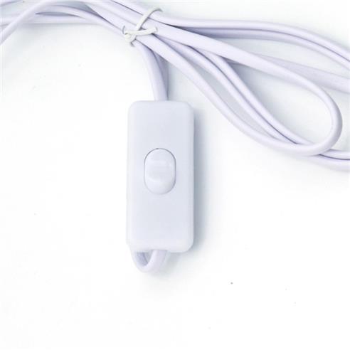 Kabel przyłączeniowy włącznik 2,5m 2x0,5 BIAŁY-14312