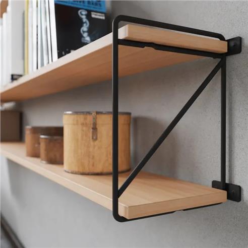 Wspornik półki ROD 21x17 stalowy CZARNY MAT GTV-14410