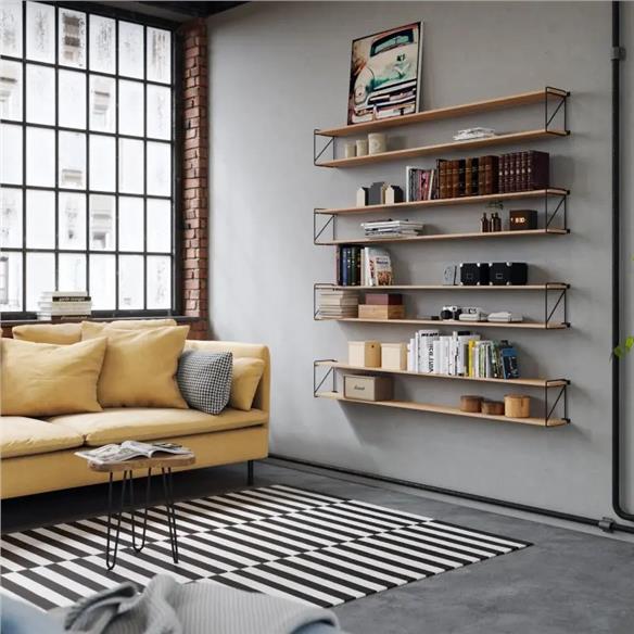 Wspornik półki ROD 21x17 stalowy CZARNY MAT GTV-14411