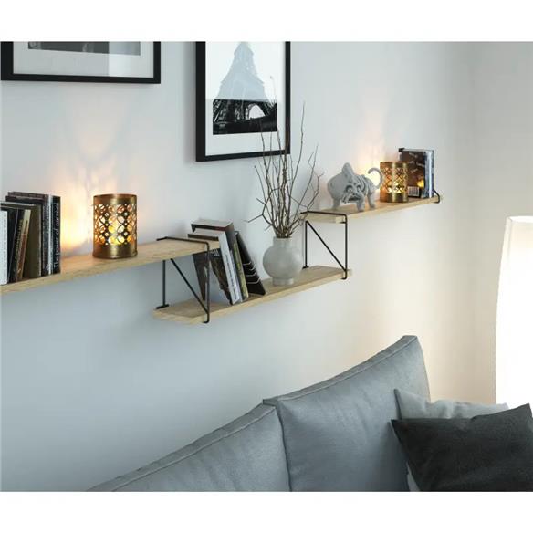 Wspornik półki ROD 21x17 stalowy CZARNY MAT GTV-14412