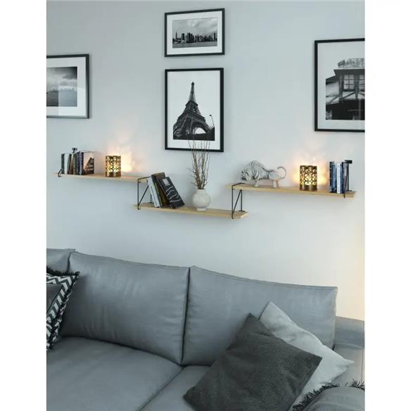 Wspornik półki ROD 21x17 stalowy CZARNY MAT GTV-14413