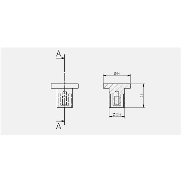 Gałka meblowa SPOT gtv ZŁOTY SZCZOTKOWANY-14522