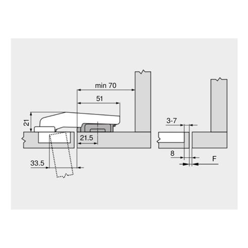 BLUM zawias 83° równoległy CLIPTOP blumotion-6773