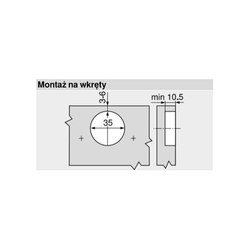 BLUM zawias 100° bliźniaczy 1/2 CLIP sprężyna-4816