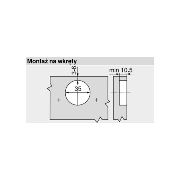 BLUM zawias 100° bliźniaczy 1/2 CLIP sprężyna-4816