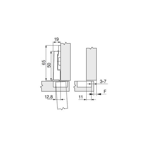 BLUM zawias MODUL 95° do lodówki 91K9550-4841