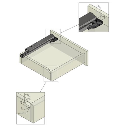 Prowadnice Amix CB20ST/DS 270mm pełny wysuw-14601