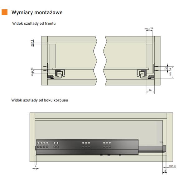Prowadnice Amix CB20ST/DS 400mm pełny wysuw-10854