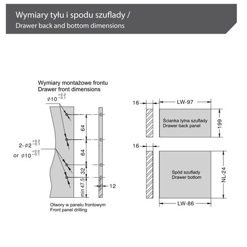SYSTEMBOX TB10 Amix 450mm WYSOKA h199mm SZARA-10836