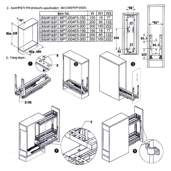 Cargo mini AMIX pełne dno 20cm dolny 2-poz BIAŁY-14942