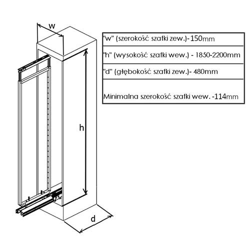 Cargo MAXI druciane BIAŁY 15cm 1850-2200mm AMIX-14967