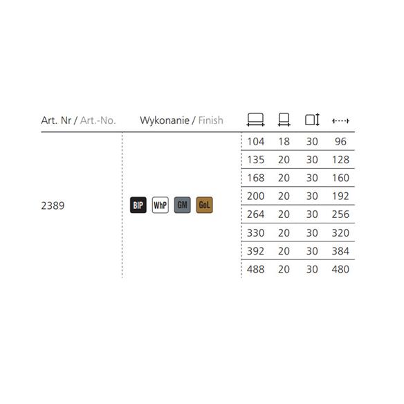 Uchwyt meblowy Schwinn 2389 96mm CZARNY PÓŁMAT-15936