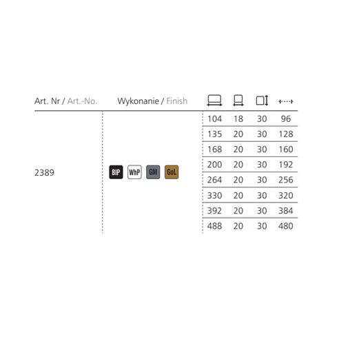 Uchwyt meblowy Schwinn 2389 160mm CZARNY PÓŁMAT-15932
