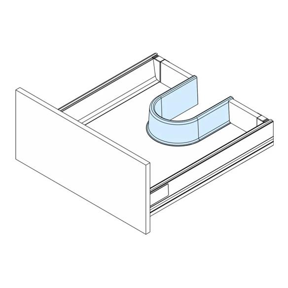 Osłona syfonu do szuflady tworzywo BIAŁY - AMIX-16215