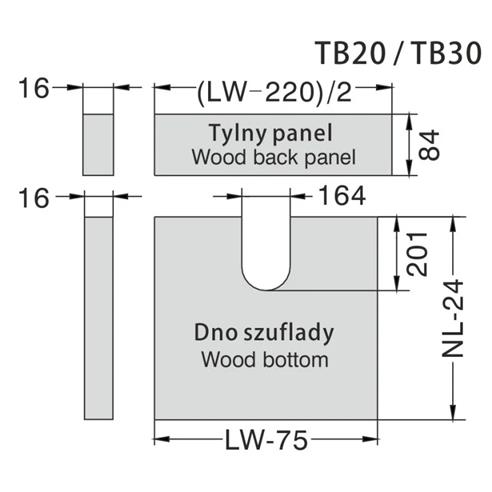 Osłona syfonu do szuflady tworzywo BIAŁY - AMIX-16217