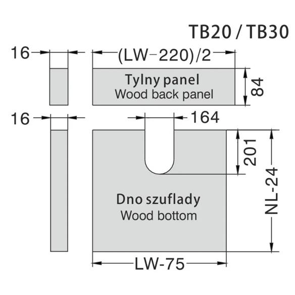 Osłona syfonu do szuflady tworzywo BIAŁY - AMIX-16217