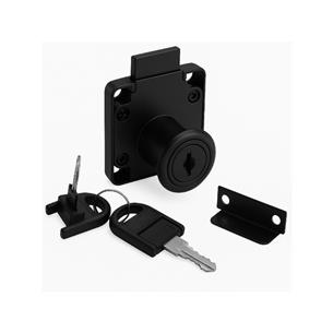 Zamek meblowy CZARNY 19x22mm do szuflad barku-16235