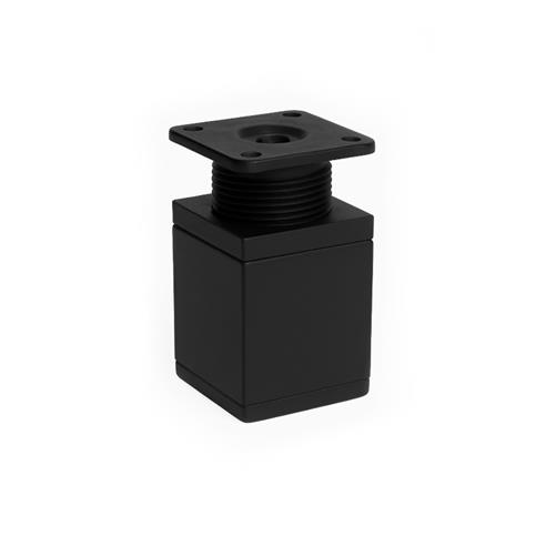 Nóżka meblowa CZARNY MAT 100mm regulowana LG-01-16250
