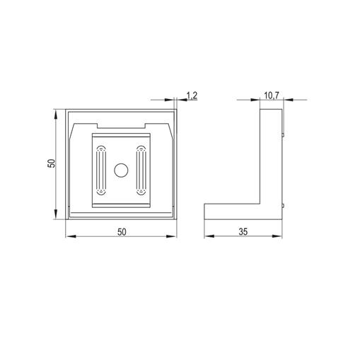 Zawieszka/kątownik uniwersalna IKA 60kg BEŻ-16469