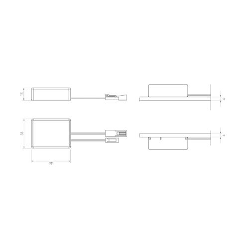 Włącznik podblatowy W10 płyta do 40mm - 12V 50W-16530