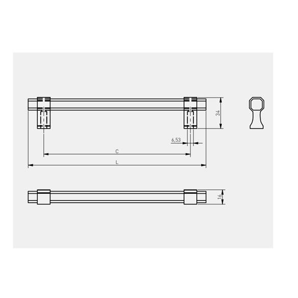 Uchwyt meblowy GTV IMPERIAL ZŁOTY SZCZOTK. 320mm-16648