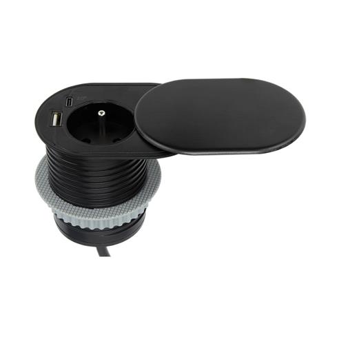 Przedłużacz Elektrima Slider 60mm 230V USB 20W CZ.-16649