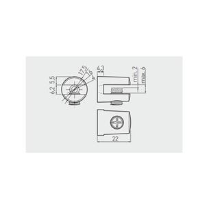 Mocowanie półek szklanych 4-6mm CHROM GTV-16703 2