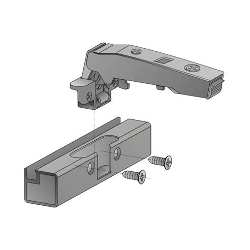 Hettich zawias 95° wąska ramka ALU SOFT-17492