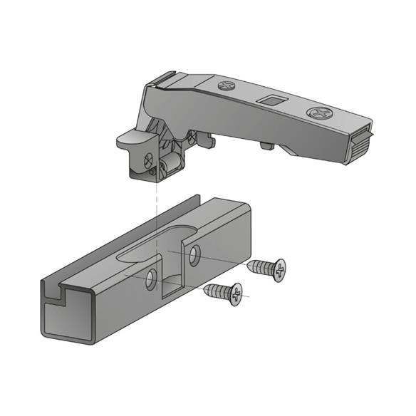 Hettich zawias 95° wąska ramka ALU SOFT-17492